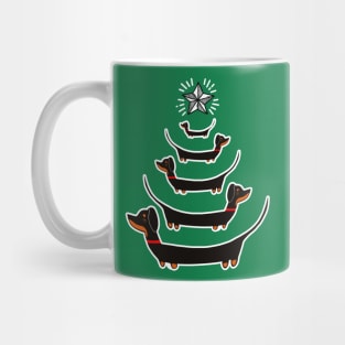 Dachshund Christmas Tree Shirt - Merry Dachsmas Wiener Dog Mug